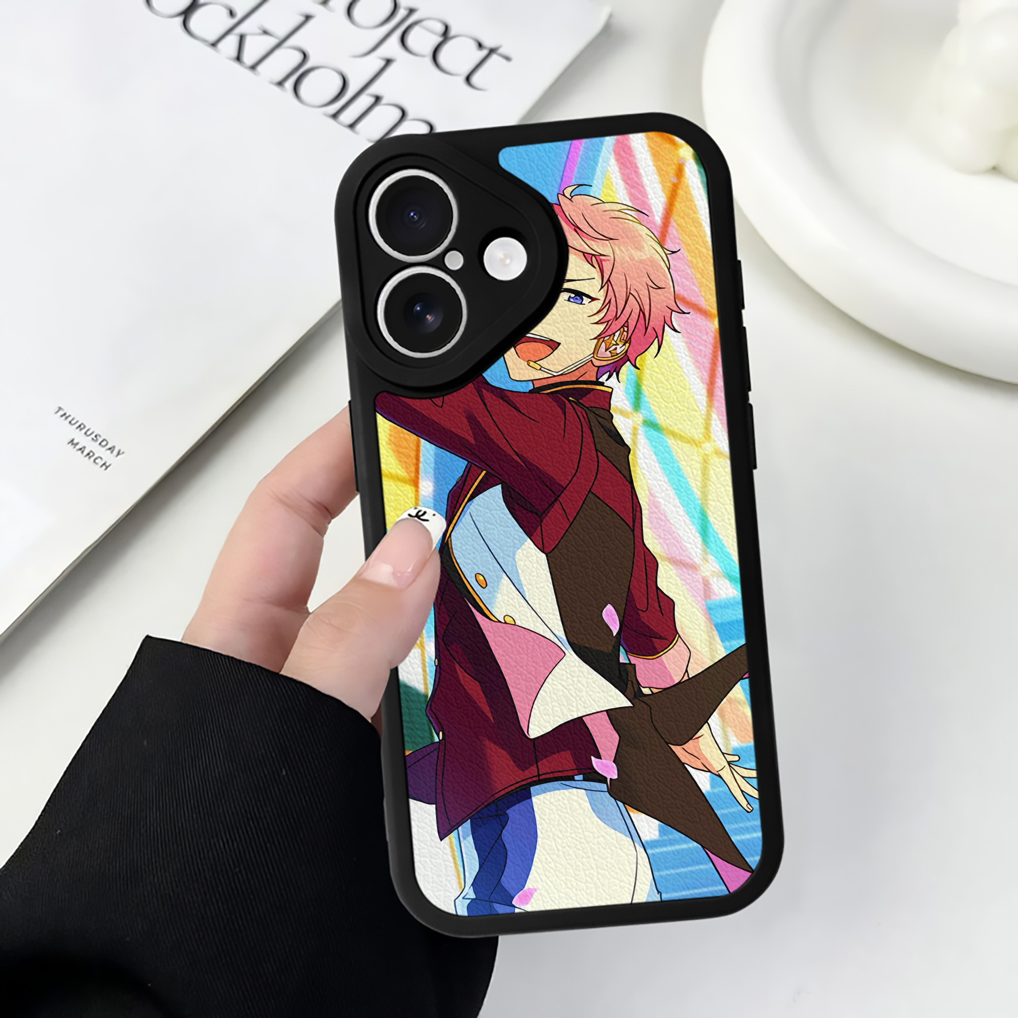 （画像用） あんさんぶるスターズ! Ensemble Stars 【iPhone 16シリーズ対応】シリコンスマホケース（レザー調） 材質：シリコン